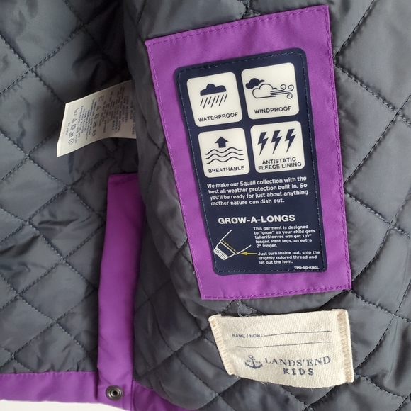 Kids Lands End Squall Jacket Size M(10-12) - Picture 8 of 8